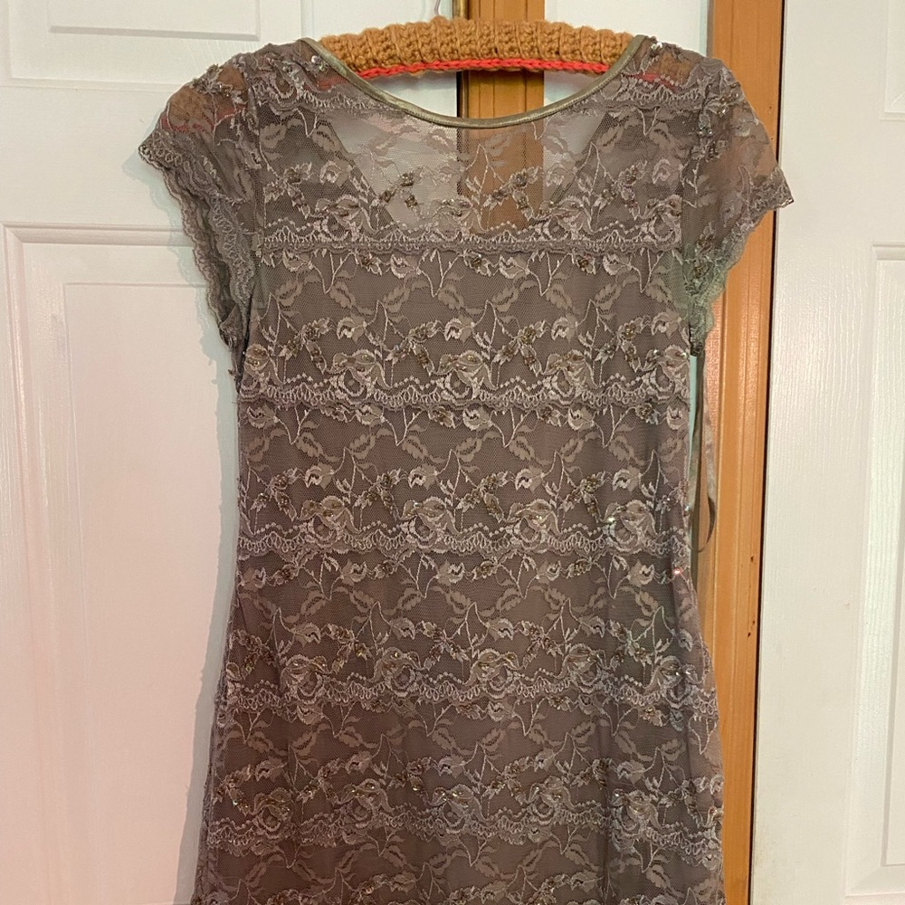 Onyx Nite womens formal sequin cap sleeve dress size 10